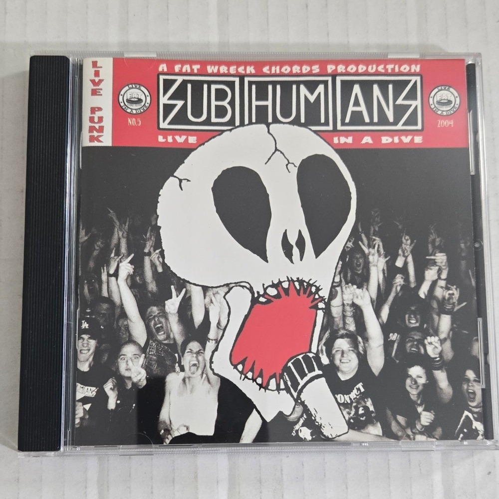 Subhumans Live in a Dive CD 2004 Fat Wreck Chords Vintage Anarcho Punk (CIB)